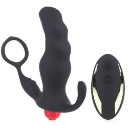 Generique Cockring et plug vibrant Knight 10 x 3.5cm